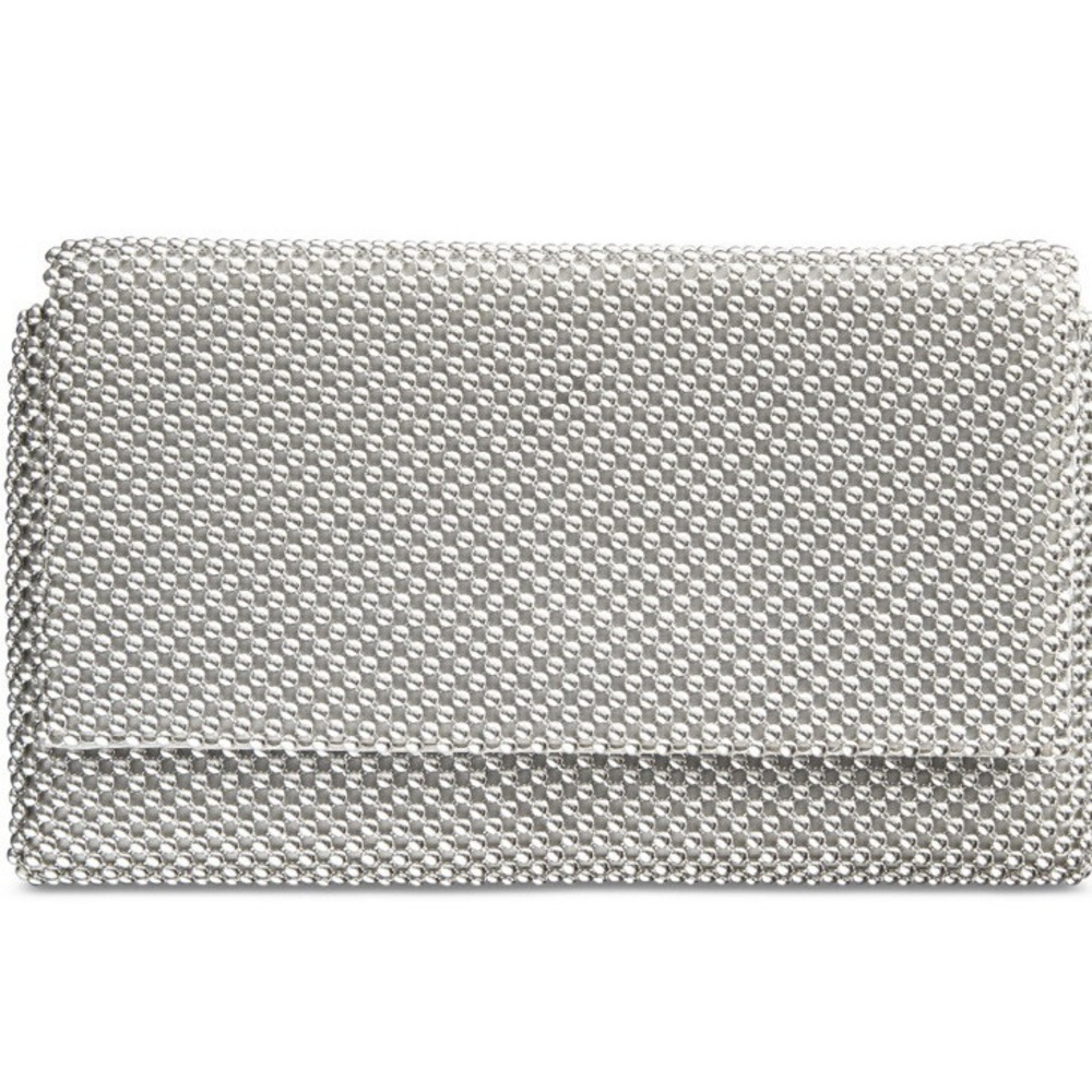 INC International Concepts I.N.C Prudence Shiny Mesh Clutch party bag B000302